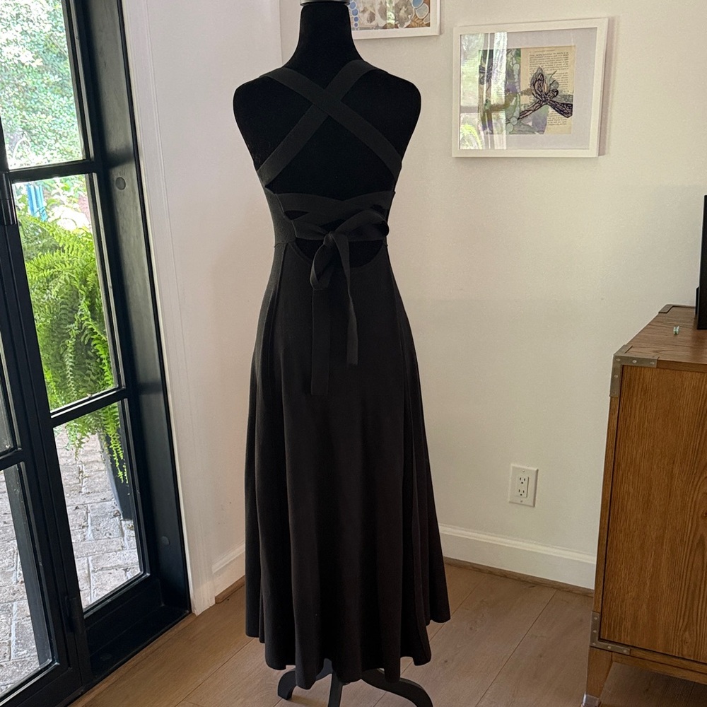 Free People Black Open Back Midi Dress - Picture 4 of 7